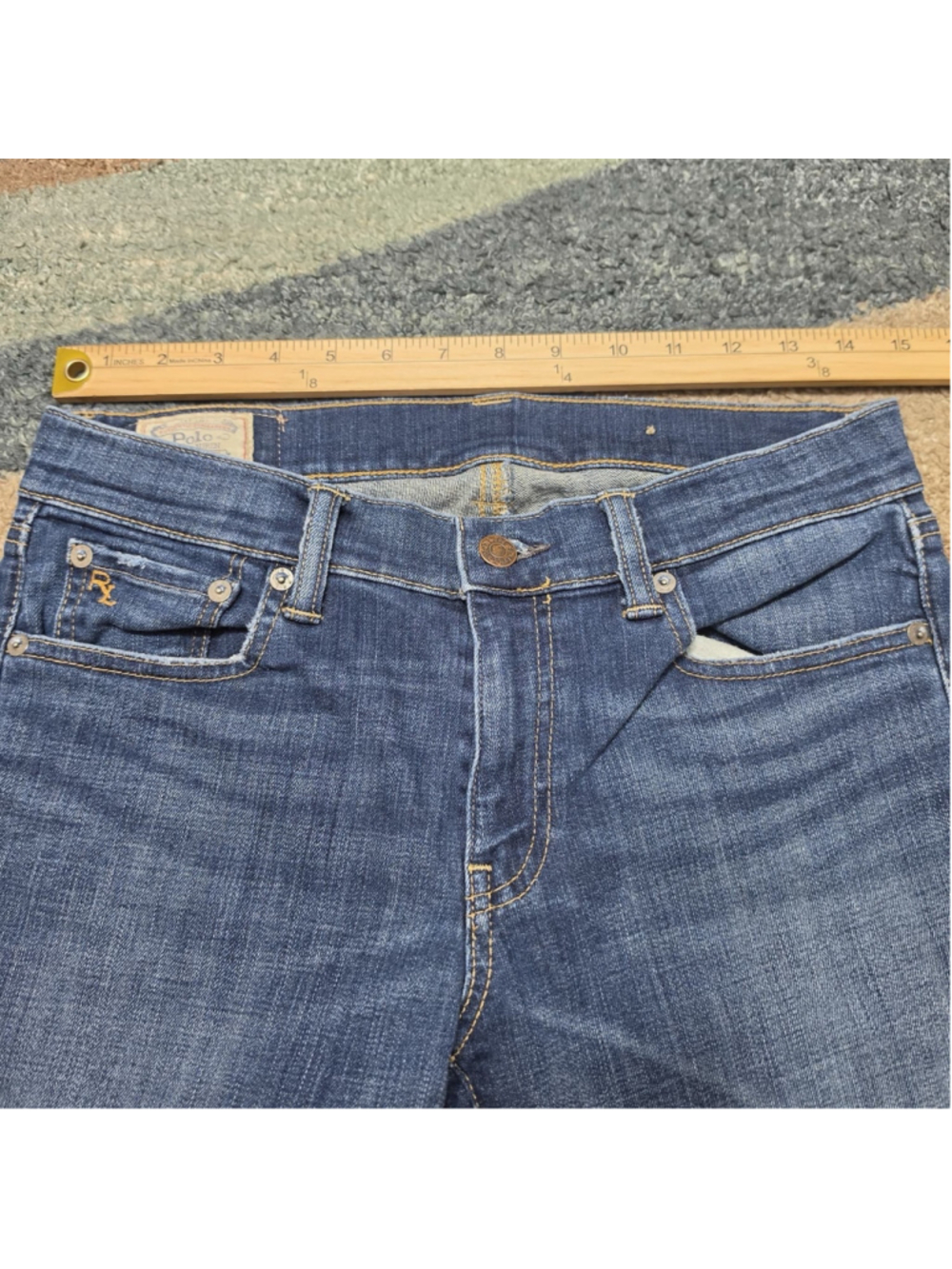 Polo Ralph Lauren Astor Slim Boyfriend Jeans Womens Size 28 Blue Stretch - Picture 7 of 10